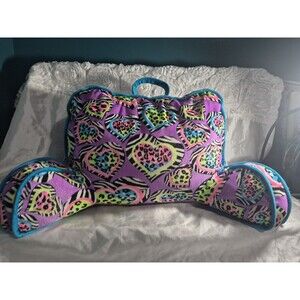 Justice Early 2000s Zebra/Cheetah/Neon Colored Bed Lounge Pillow For Girls...